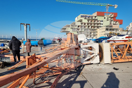 Поморие - строителен кран - инцидент