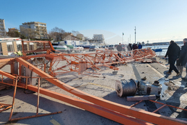 Поморие - строителен кран - инцидент