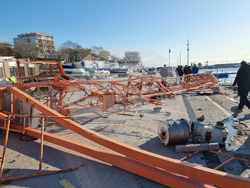 Поморие - строителен кран - инцидент