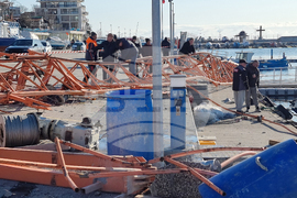 Поморие - строителен кран - инцидент