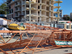 Поморие - строителен кран - инцидент