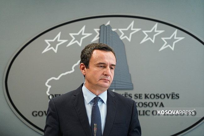 КосоваПрес: Сърбия лиши четирите северни общини със сръбско мнозинство в Косово от развитие, според премиера Албин Курти