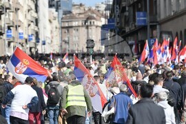 Сърбия - президент - митинг