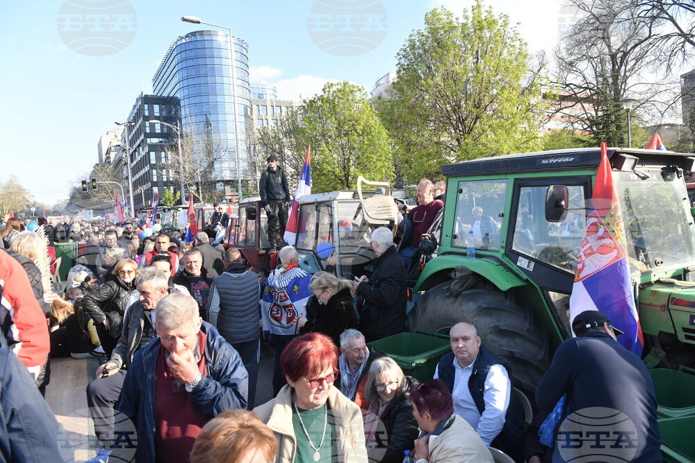 Сърбия - президент - митинг