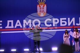 Сърбия - президент - митинг