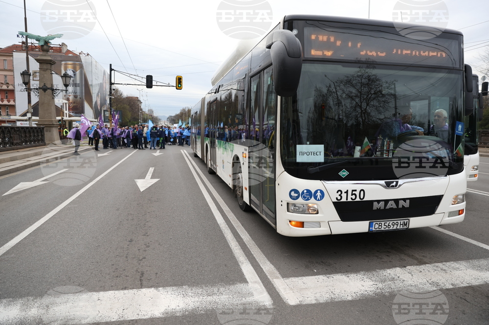 Градски транспорт - Орлов мост - служители - протест