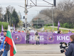 Протест - КНСБ - КТ „Подкрепа“ - транспортни работници