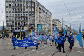 Градски транспорт - площад „Македония“ - служители - протест