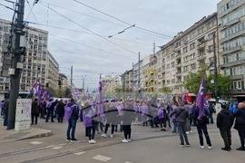 Градски транспорт - площад „Македония“ - служители - протест