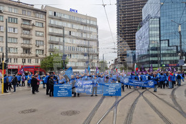 Градски транспорт - площад „Македония“ - служители - протест