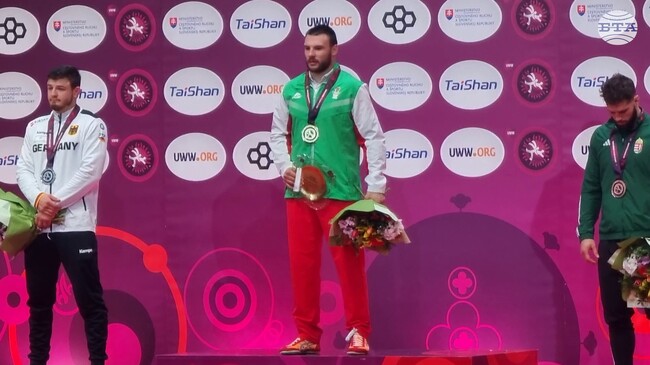 Кирил Милов стана европейски шампион в категория до 97 кг борба класически стил в Братислава