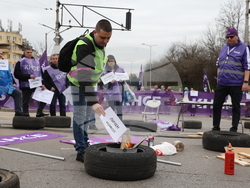 Градски транспорт - булевард „Драган Цанков" - служители - протест