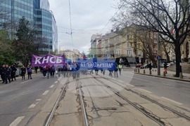 Протестно шествие - служители на градския транспорт