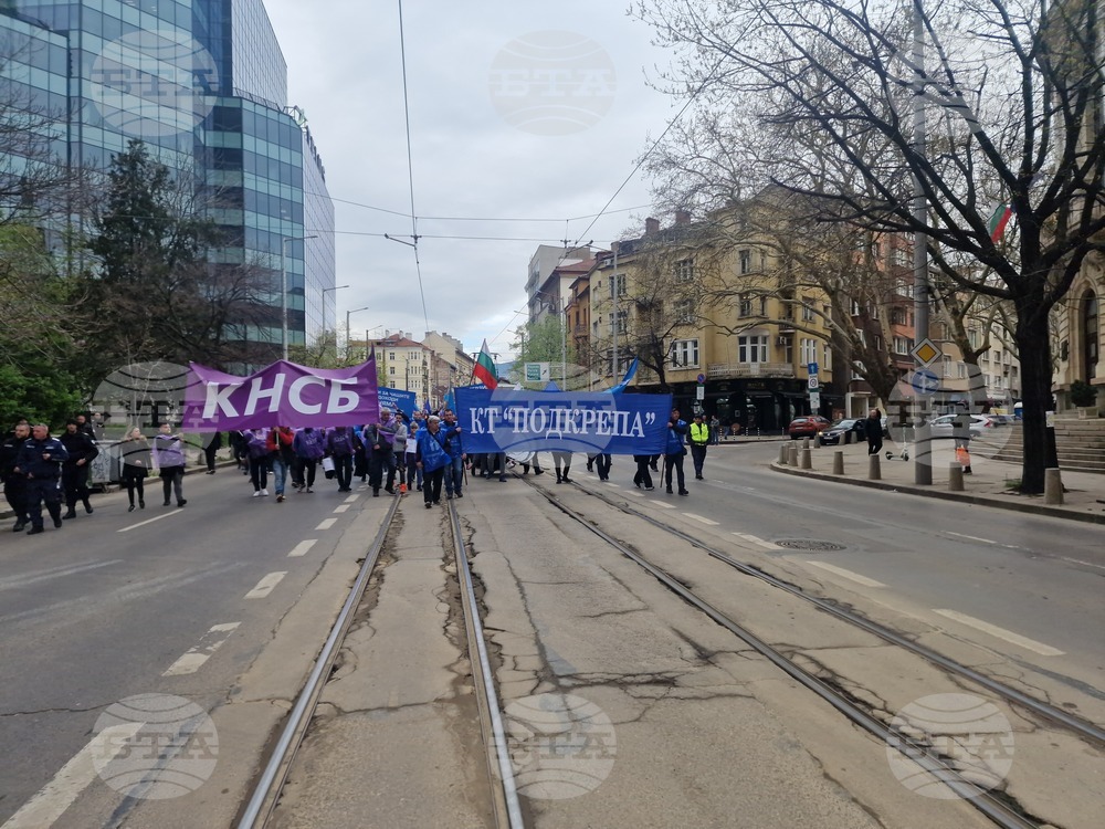 Протестно шествие - служители на градския транспорт