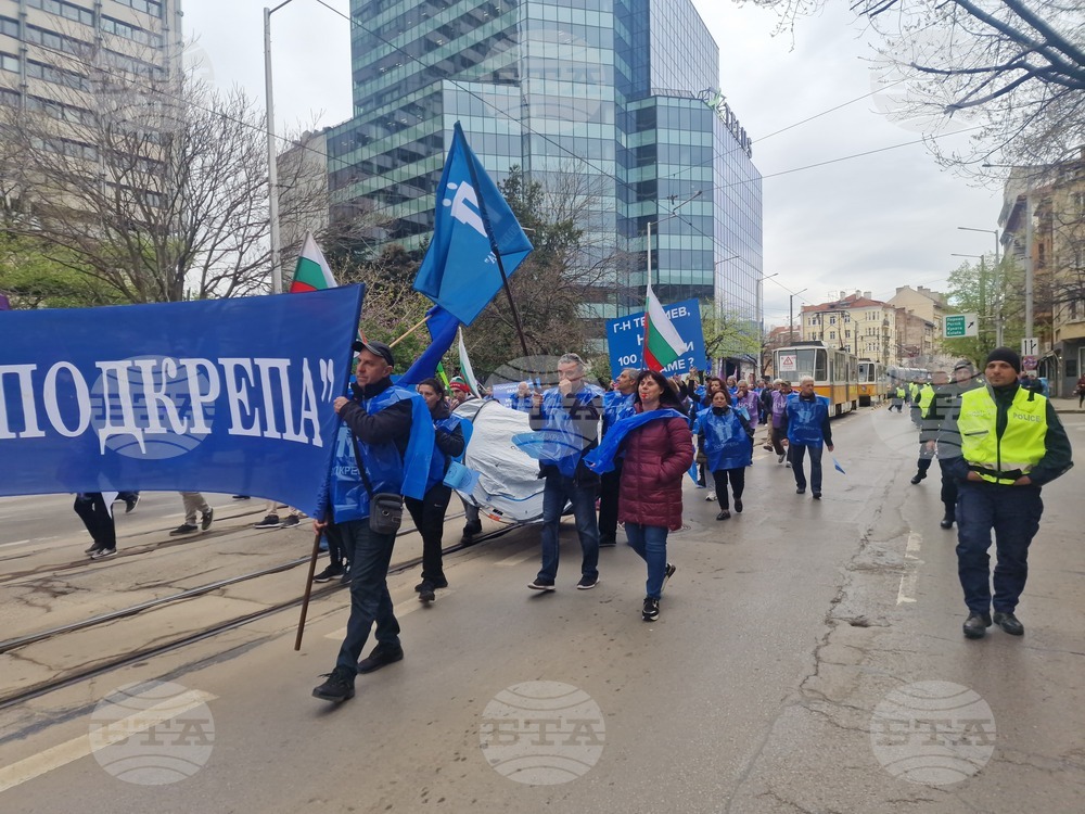 Протестно шествие - служители на градския транспорт