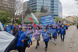 Протестно шествие - служители на градския транспорт