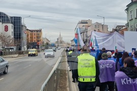 Протестно шествие - служители на градския транспорт