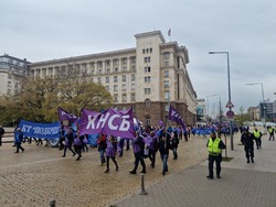 Протестно шествие - служители на градския транспорт