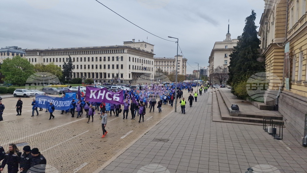 Протестно шествие - служители на градския транспорт