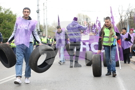 Градски транспорт - булевард „Драган Цанков" - служители - протест