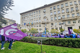 Министерство на финансите - протест на транспортни работници