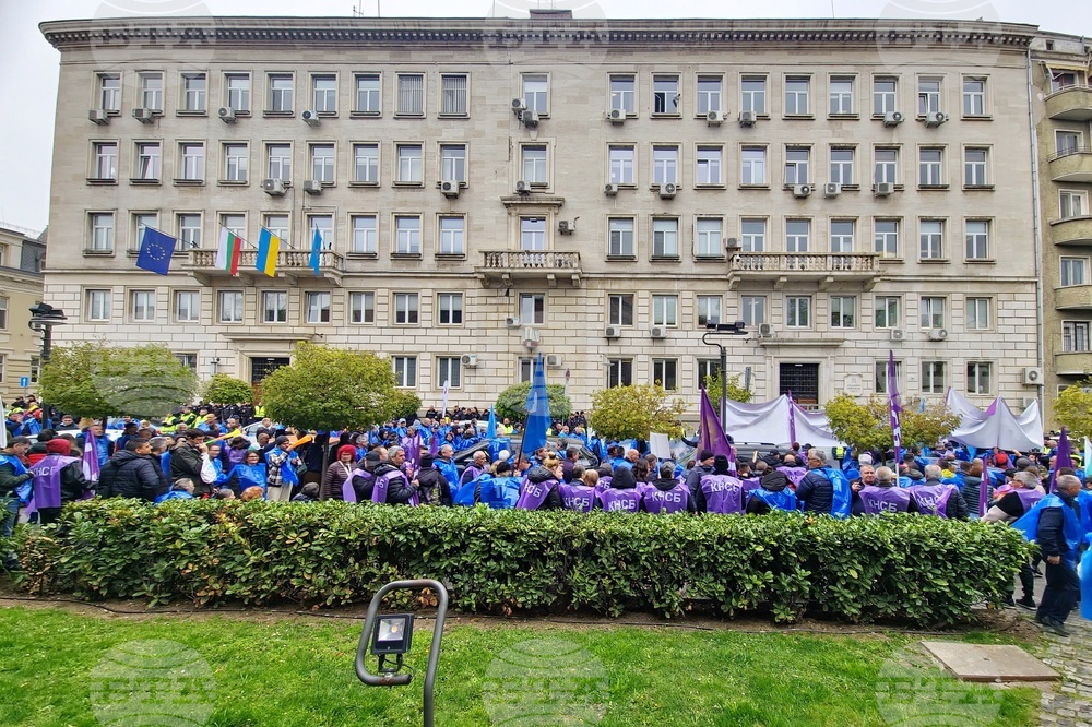 Министерство на финансите - протест на транспортни работници