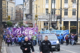 Министерство на финансите - протест на транспортни работници