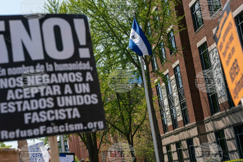 Trump US El Salvador Protest