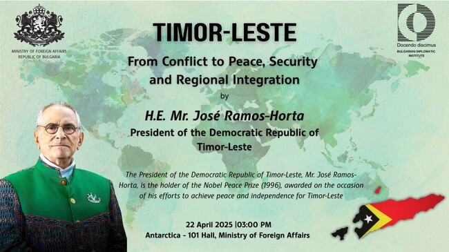 Public Lecture of Nobel Peace Prize Winner, President of Timor-Leste, to be Held at Foreign Ministry