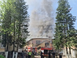 Троян - пожар - покрив - бивша фабрика "Болшевик"