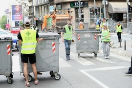 Сърбия - Национална телевизия РТС - блокада - протестиращи