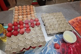 Троянски манастир - великденска работилница - деца - боядисване на яйца