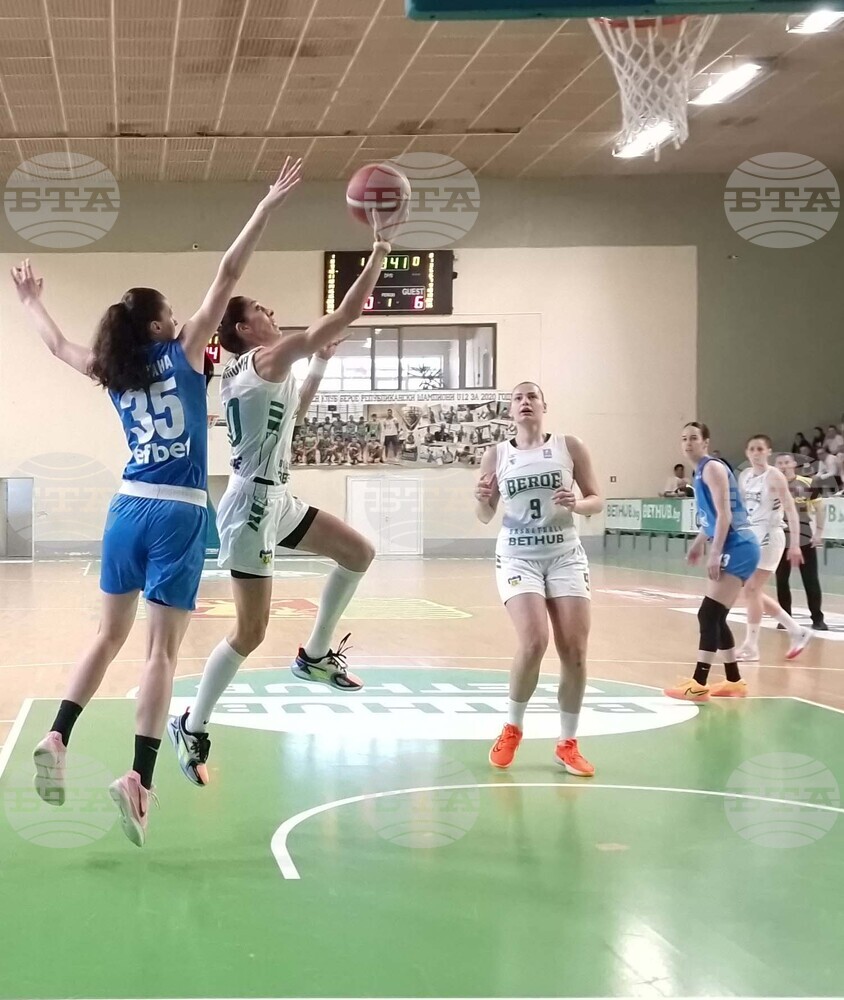 Берое (Стара Загора) спечели първата си победа в женското първенство по баскетбол след оспорван мач срещу Монтана 2003