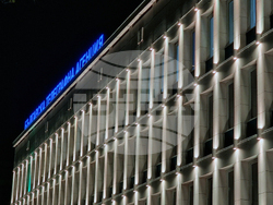 Българска телеграфна агенция - фасада - бяло осветление - Възкресение Христово