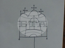 Графично възпроизвеждане на рисунката от Велики Преслав