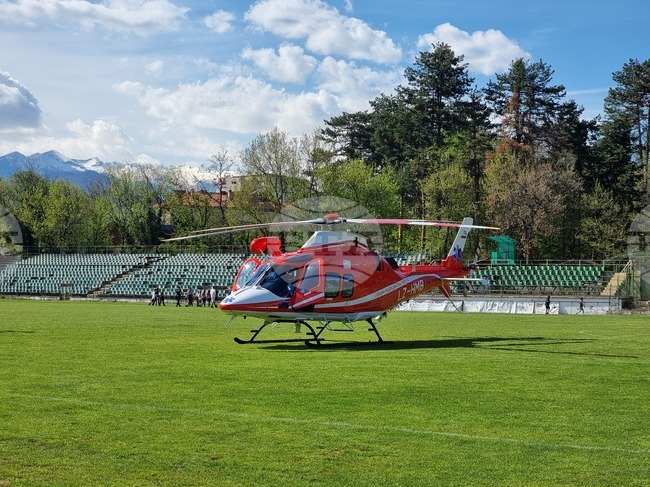 Мъж с мозъчен кръвоизлив бе транспортиран с медицински хеликоптер от Гоце Делчев до София