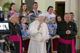 Раковски - папа Франциск - храм “Свети Архангел Михаил” - посещение 2019 г.