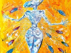 Дизайнерката Мира Бъчварова представя 30 живописни платна в изложбата Private. Снимка: Екипът на събитието