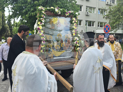 Сандански - чудотворна икона - посрещане