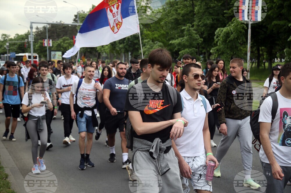 Сърбия - протест - гимназисти