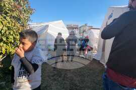 Турция - земетресение - Нурдагъ - бедстващи хора - палатков лагер