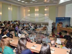 Снимка: Русенски университет „Ангел Кънчев“ - Русенският университет удостои видния монголски учен проф. Камба Лама Дамдинсуран Нацагдорж с почетното звание „Доктор хонорис кауза“