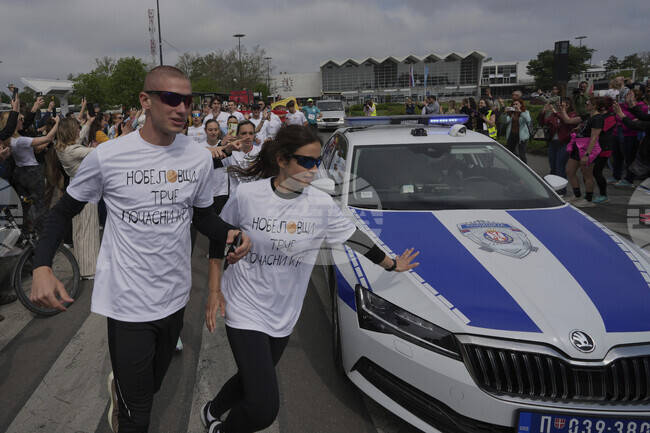 Сръбските студенти маратонци пристигнаха в Брюксел 
