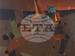 Картината на Жорж Папазов „Осветителите“, 1926. Снимка: Екипът на изложбата