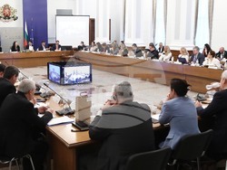 Снимка: Министерски съвет  - Атанас Пеканов по време на заседание на Комитета за наблюдение на Споразумението за партньорство за периода 2014-2020 г. и Споразумението за партньорство за периода 2021-2027 г. 