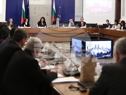 Снимка: Министерски съвет  - Атанас Пеканов по време на заседание на Комитета за наблюдение на Споразумението за партньорство за периода 2014-2020 г. и Споразумението за партньорство за периода 2021-2027 г. 
