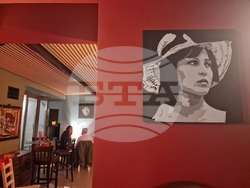 Откриване на изложбата „Моите стъпки стоят по пясъка“. Снимка: Ваня Сухарова/БТА