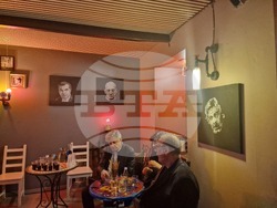 Откриване на изложбата „Моите стъпки стоят по пясъка“. Снимка: Ваня Сухарова/БТА