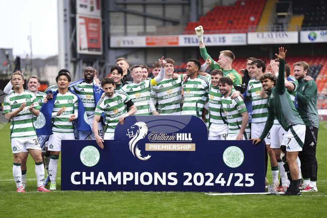 Селтик стана шампион на Шотландия по футбол за рекорден 55-и път