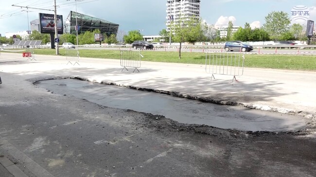 Възстановена е пропадналата част от пътното платно на бул. "Цариградско шосе" в София